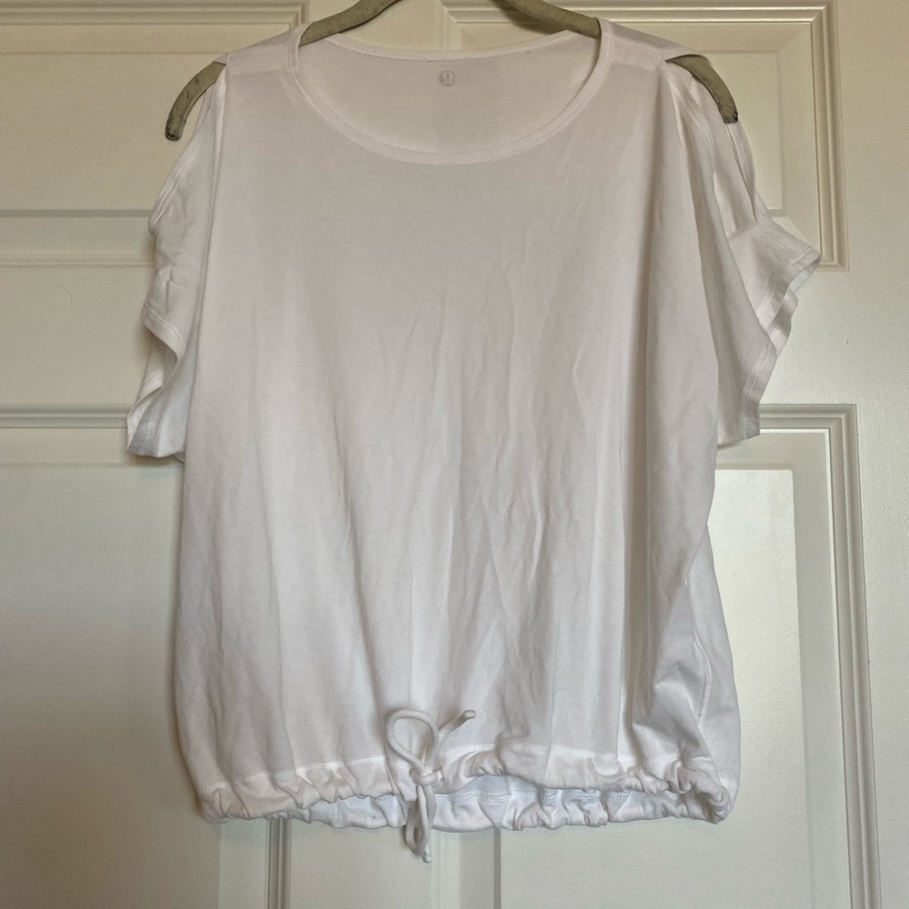 lululemon White cutout tee